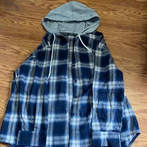Flannel with hood